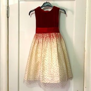 Child’s red and white dress